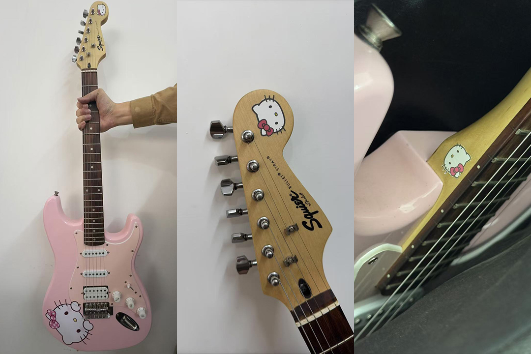 自做 Hello Kitty “联名”吉他